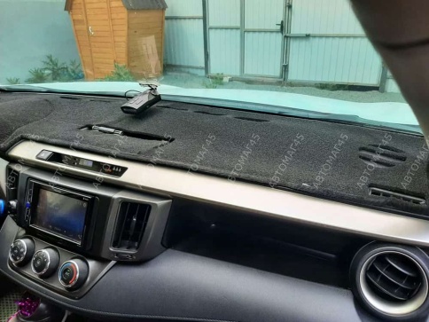 Накидка на панель Toyota RAV4 XA 40 Тойота Рав4 ХА40 2013-2019г карпет  фото 3