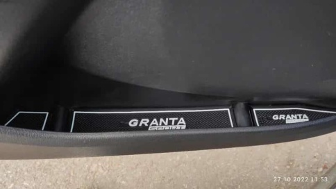 Коврики в ниши Лада Гранта Lada Granta FL 2018-2025г белые буквы 13пр. фото 2