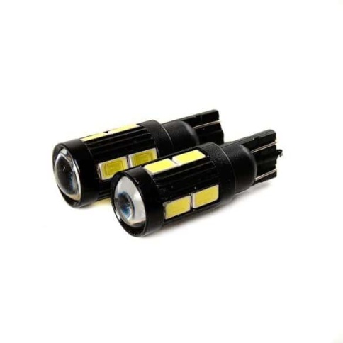 Маяк  лампа светодиодная T10 1,8W 10 SMD без цоколя 5000K 90Lm 12V Super White ультра 2шт фото 1