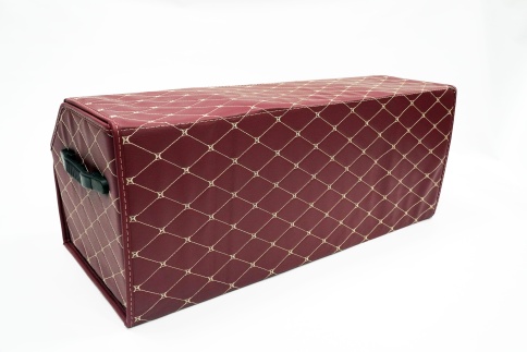 Органайзер  багажника кофр экокожа бордовый 70 x 30 x 30см MAXIMAL Big   фото 4