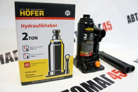 Hofer  домкрат 2т гидравлический высота 160-310мм    фото 2