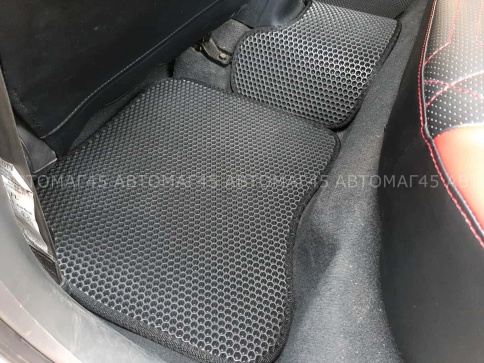 EVA ЭВА  коврики в салон Nissan Almera Classic 2006-2013г черные рисунок ромб/соты комплект 5шт    фото 5