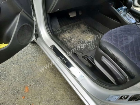 Dollex  Накладки на пороги  Kia Rio Киа Рио 2011г-2017г 4 шт нержавейка    фото 5