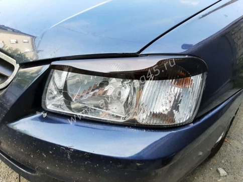 Реснички накладки на фары Hyundai Accent Тагаз Хендай Акцент Тагаз 1999-2012г 2шт    фото 4