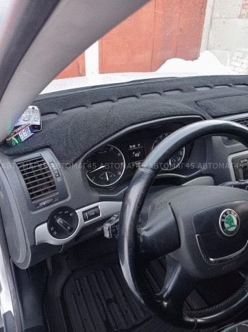 Накидка на панель Skoda Octavia A5 Шкода Октавиа А5 2004-2013г карпет Maximal фото 8