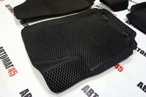 BORATEX  коврики в салон 3D EVA ЭВА Hyundai Creta 1 2015-2021г черные рисунок ромб комплект 5шт    фото 2