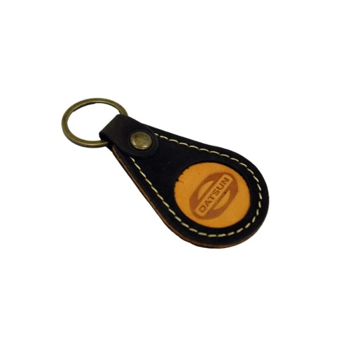 Брелок  на ключ Datsun Датсун кожа трехслойный   фото 2