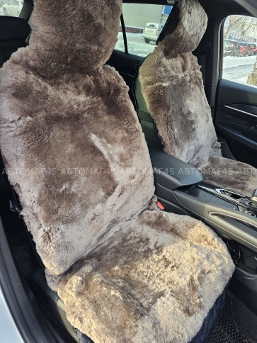 Fentow Накидки короткий ворс мутон какао с юбкой премиум 146х55см 2шт    фото 1