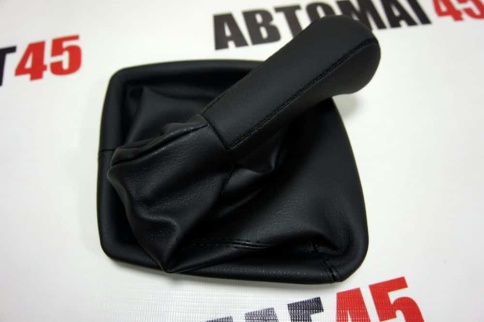 Skyway  Ручка КПП с чехлом Лада Приора экокожа черная    фото 2