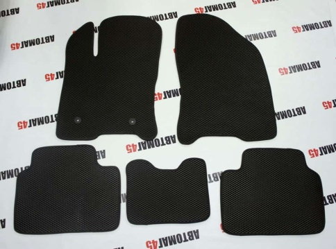 EVA ЭВА  коврики в салон LADA Vesta Веста Vesta SW SW Cross NG черные черный кант рис ромб комп 5шт фото 7