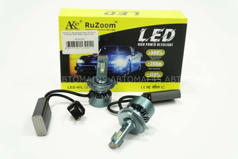 Ruzoom T2  светодиодные лампы LED 2шт H4 10-16В 45W 6000K 5000Lm гарантия 6мес    фото 2