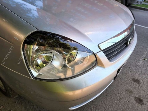 Реснички накладки на фары Лада Приора Lada Priora 2шт    фото 5