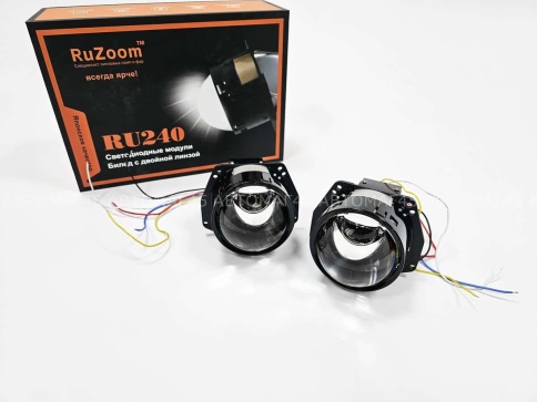 Ruzoom светодиодные Би-Led линзы 3.0" 12V 50W/60W 6500K 6000Lm 2шт гарантия 12 мес фото 2