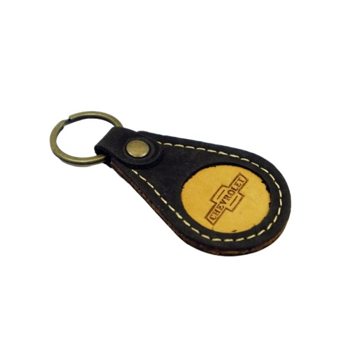 Брелок  на ключ Chevrolet Шевроле кожа трехслойный фото 2