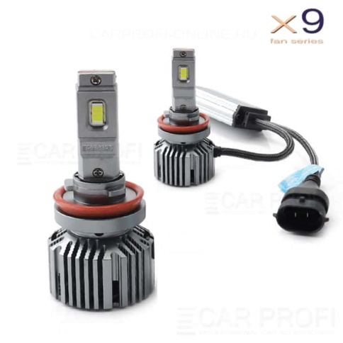 Carprofi X9 лампы LED 2шт H11 12В 40W 5000K 5000Lm гарантия 6мес    фото 1