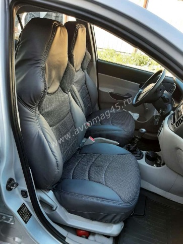 Recaro  чехлы универсальные экокожа серая жакккард серый комплект    фото 5