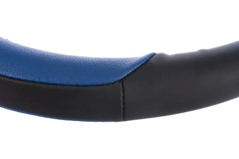 Autoprofi LUXURY  оплетка руля кожа черно-синяя размер М AP-1010    фото 3