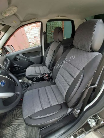 Авточехлы  Datsun Датсун 1/1 жаккард черно-серый Ижевск   фото 1
