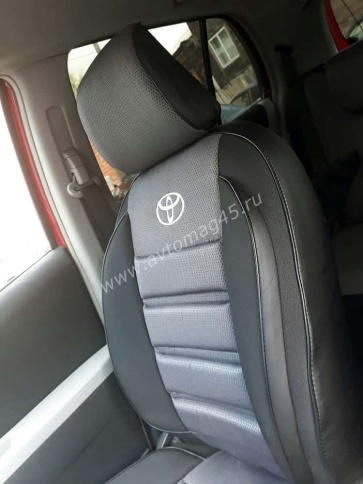 Авточехлы  Toyota Yaris Тойота Ярис 2005-2011г хэтчбек жаккард черно-серый Ижевск    фото 4