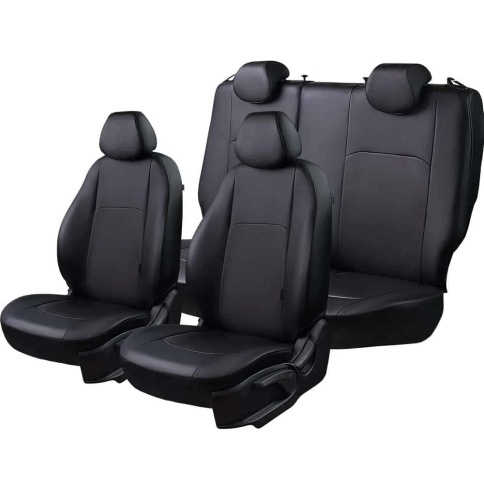 Авточехлы  Nissan Qashqai + 2 Ниссан Кашкай +2 2008-2014г 5 мест экокожа черная    фото 1