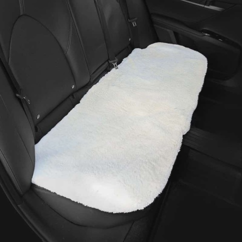 Накидка  задний ряд короткий ворс белый шерсть 60% 1шт    фото 1