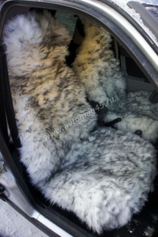 Накидка  длинный ворс пепельный на коже 140х55см 1шт  фото 3