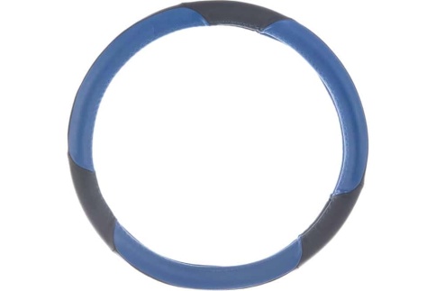 Autoprofi LUXURY  оплетка руля кожа черно-синяя размер М AP-1010    фото 2