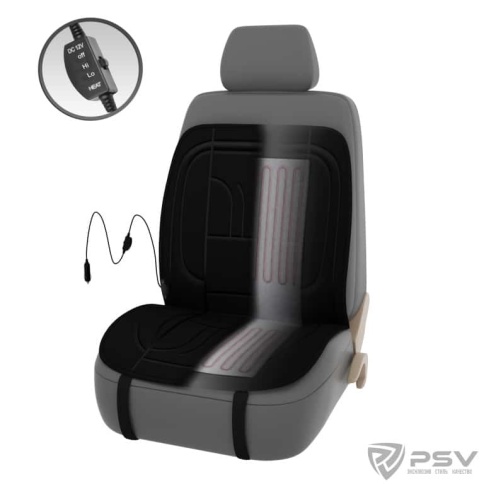 PSV H1  накидка с подогревом спинка и сиденье 35Вт черная гарантия 1год    фото 1