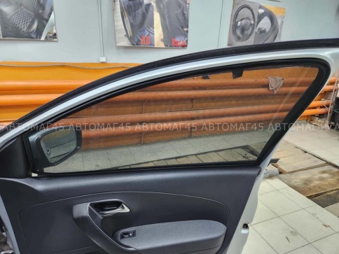 TLT  каркасные шторки на магнитах Volkswagen Polo Поло седан 2010-2020г передние 2шт стандарт 10% фото 10