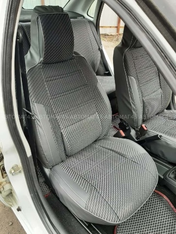 Авточехлы  Лада Granta Гранта  1/1 с 08.2018г жаккард серый    фото 11
