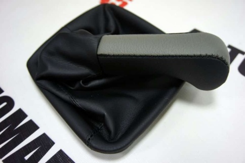 Skyway  Ручка КПП с чехлом Лада Приора экокожа серая    фото 4