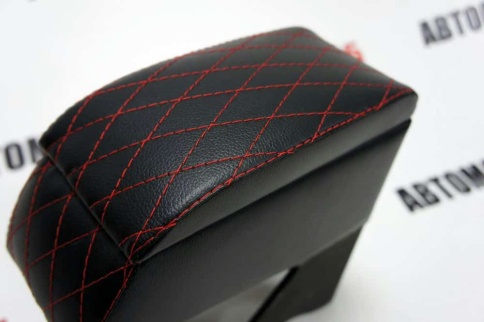 Подлокотник  ВАЗ 2108 2109 21099 2113 2114 2115 черный ромб экокожа    фото 4