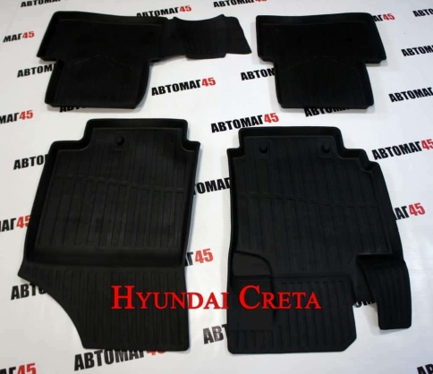Коврики  в салон Hyundai Creta 1 2015-2021г комплект 4шт    фото 1