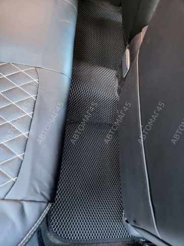 EVA ЭВА  коврики в салон Mitsubishi Lancer 9 2003-2010г черные рисунок ромб  5шт    фото 2