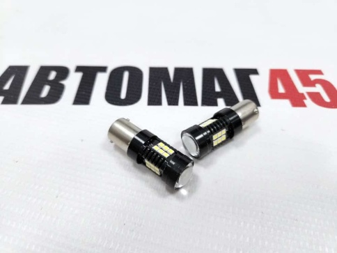 C2R  лампа светодиодная P21W 21SMD c цоколем 5000K 380Lm одноконтактная белая 2шт фото 1