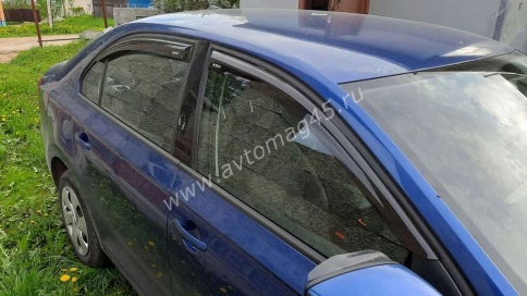 VAD  дефлекторы окон Volkswagen Polo Поло Лифтбэк 2020-2022г Skoda Rapid Рапид 2012-2023г компл 4шт фото 6