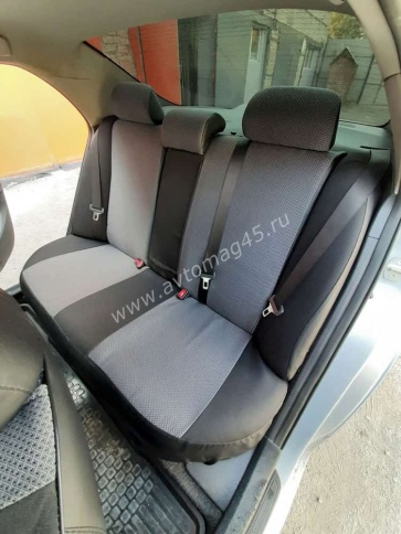 Авточехлы  Toyota Corolla Тойота Королла 2007-2013г кузов 150 жаккард черно-серый Ижевск    фото 5