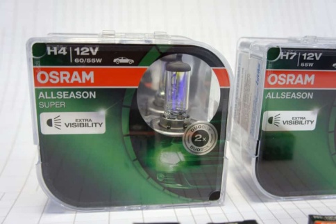 Osram  лампа H4 Allseason super +30% 12V/60-55W 2шт    фото 4