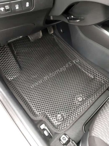 BORATEX  коврики в салон 3D EVA ЭВА Kia Rio c 17г Rio X-Line Solaris c 17г чер рис ромб комп 5шт CIT фото 7