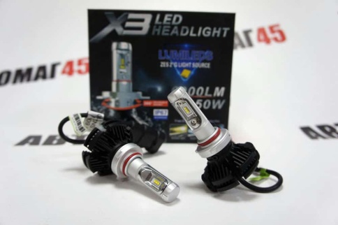 X3 чип  ZES LED 2шт HB3 12В 18W 6000K 4400Lm с обманкой гарантия 1мес    фото 4