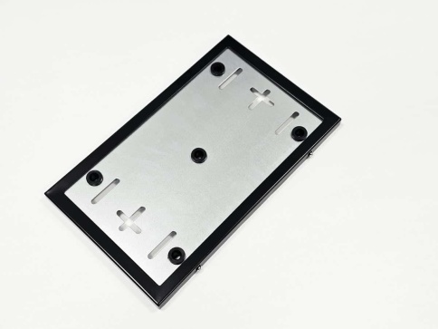 Заря рамка номерного знака квадратная черная металлическая 295*177 мм фото 2