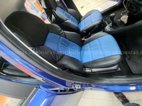 Экстрим  чехлы универсальные экокожа черный синий комплект    фото 5