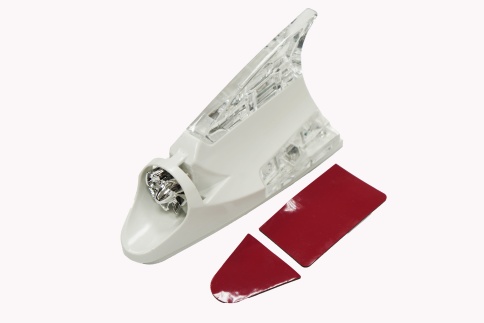 Антенна  Акулий плавник белый светящийся FLD 01   фото 3