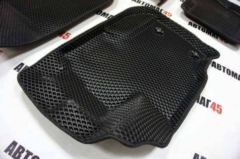 BORATEX  коврики в салон 3D EVA ЭВА Renault Kaptur 2016-2020г черные рисунок ромб комплект 5шт фото 5