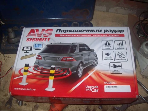 AVS PS-524  Парктроник цветной LCD-дисплей 4 датчика D 22мм черный    фото 3