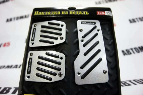 Накладки на педали Механика черные хром фото 5