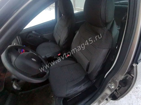 Авточехлы  Лада Granta Гранта до 08.2018г 1/1 2/3 жаккард черный г.Ростов  фото 2