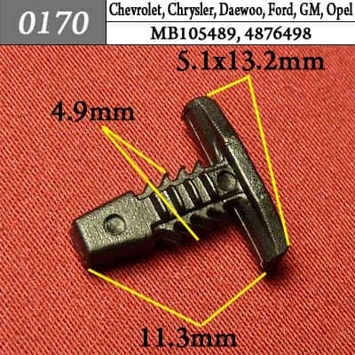 0170 Клипса пистон для Chevrolet Chrysler Daewoo Ford GM Opel фото 1