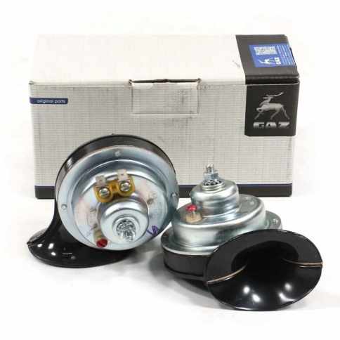 Оригинал звуковой сигнал Волга высокий низкий тон 105-118Дб 12В Лысковский 3авод 2шт    фото 1