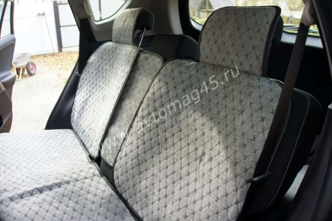 Чехлы  накидки на сиденье вельвет серый комплект 5шт    фото 5